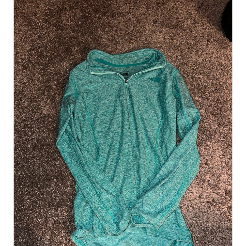 The north face teal blue zip up - Picture 1 of 5